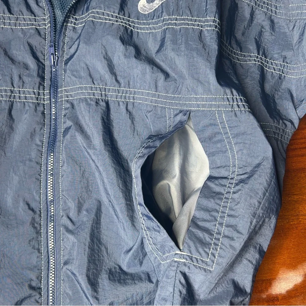 Nike Blue Windbreaker Zip‎ Up Lightweight Jacket